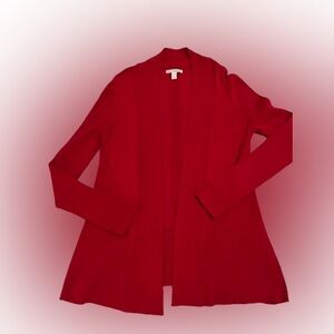 Dana Buchman Vibrant Red Cardigan Sz S
